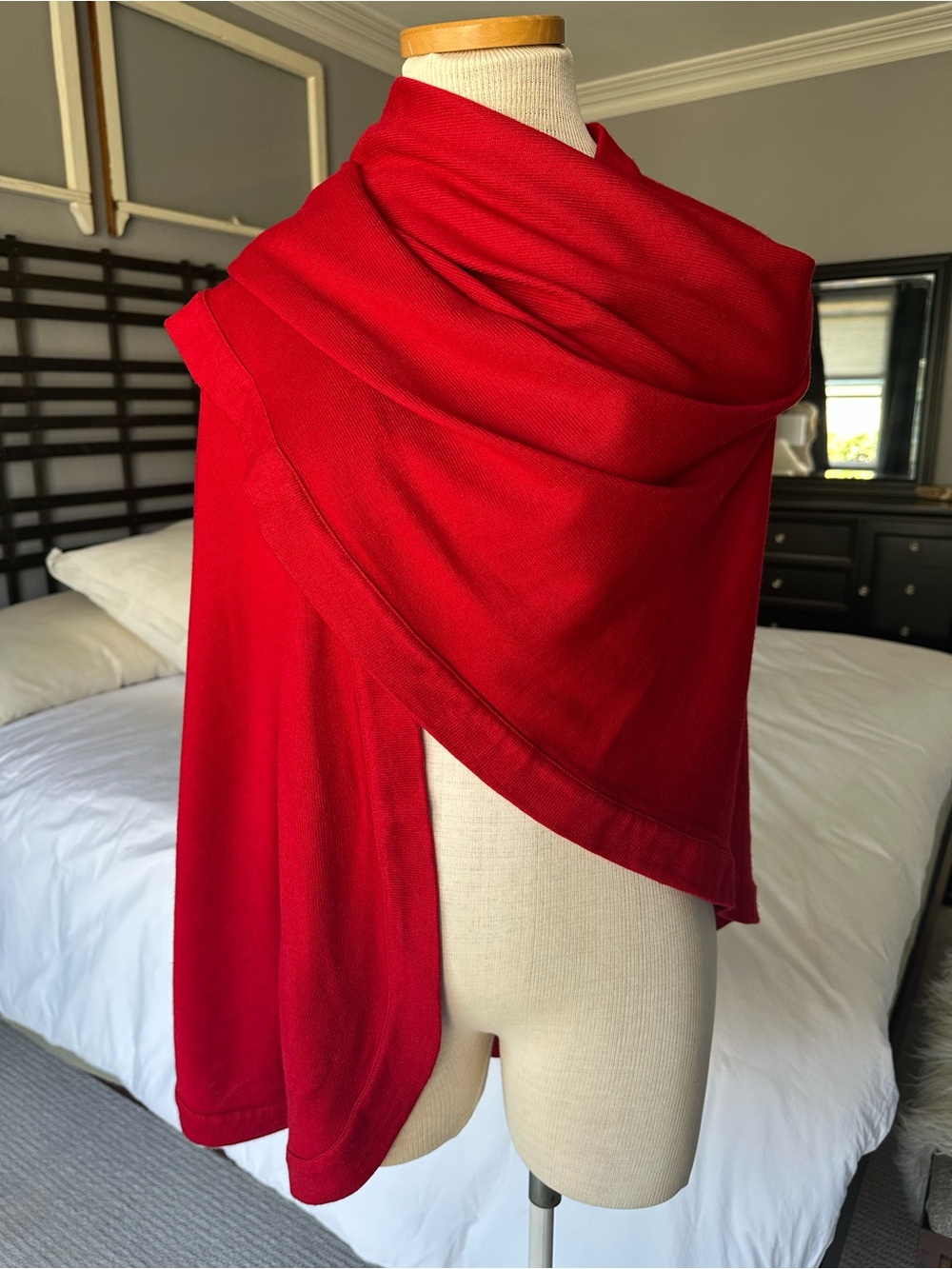 Ann Taylor red wrap sweater, OSFA - Picture 5 of 11